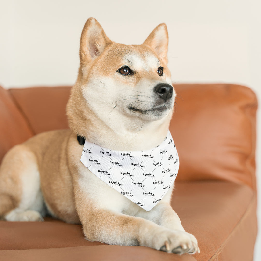 Boopity Snoot Pet Bandana - White