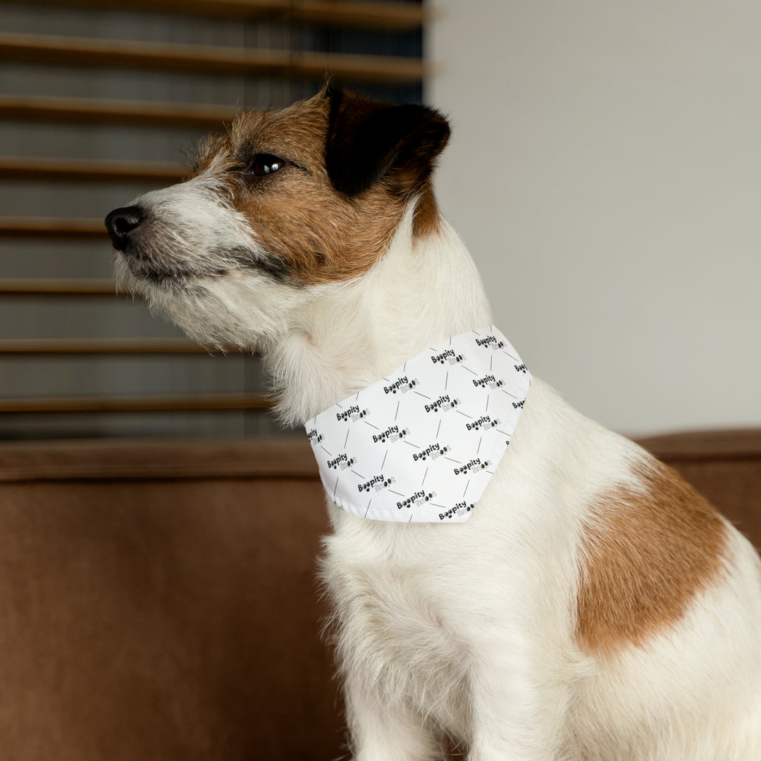 Boopity Snoot Pet Bandana - White