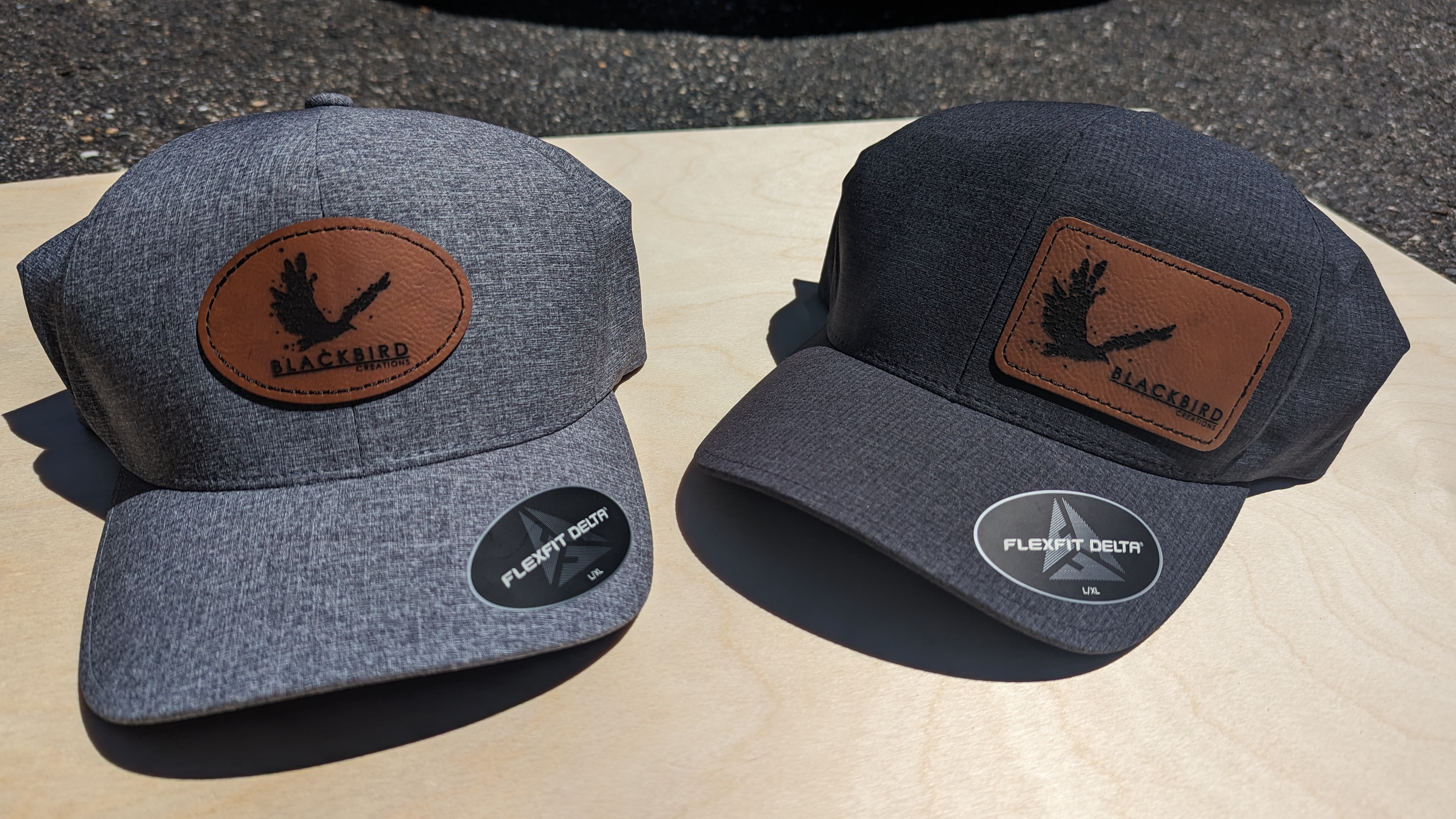 Leather patch hats