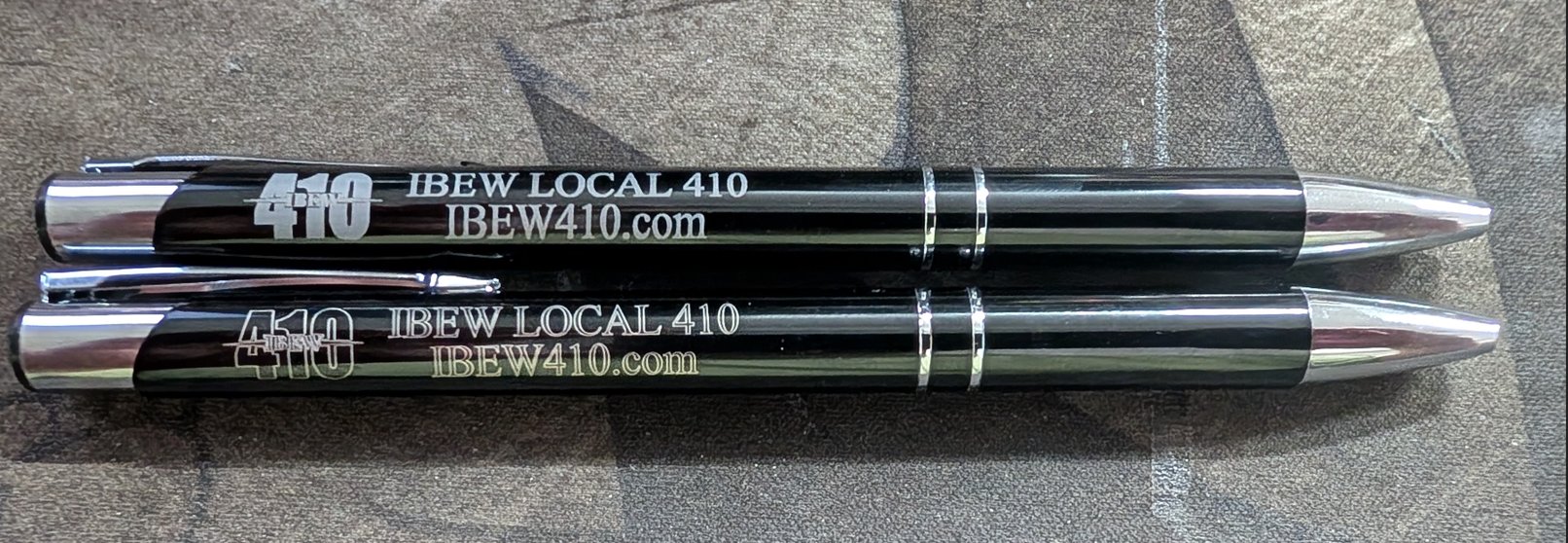 IBEW Local 410 engraved pens